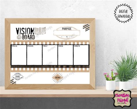 Vision Board Visual Goal Setting 2023 Goals Dream Board Etsy