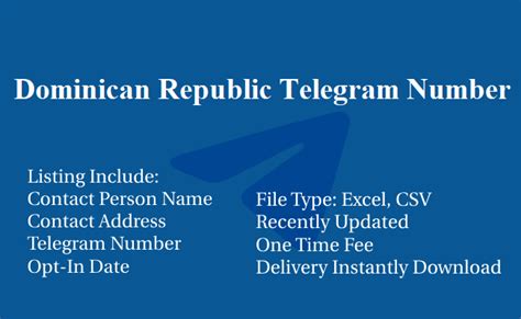 Dominican Republic Telegram Database Phone List