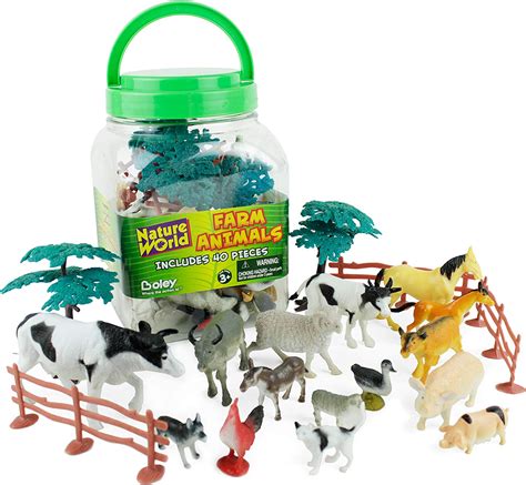 Buy Boley Small Bucket Farm Animal Toys 40 Piece Farm Animal Toy