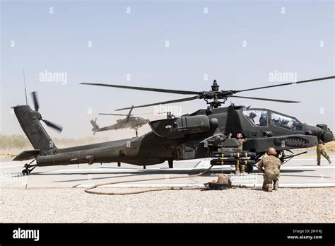 Us Army Ah 64e Apache Attack Helicopters Assigned To Task Force