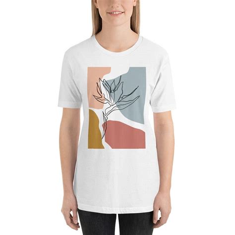 Abstract Art T Shirt Floral Art Tee Colorful Art Designer Graphic