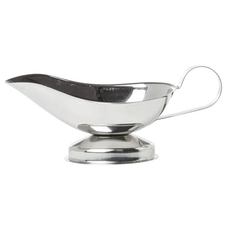 Hubert 8 Oz Stainless Steel Footed Gravy Boat