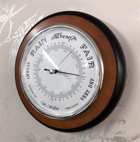 Round Wall Barometer Weather Clock 19cm