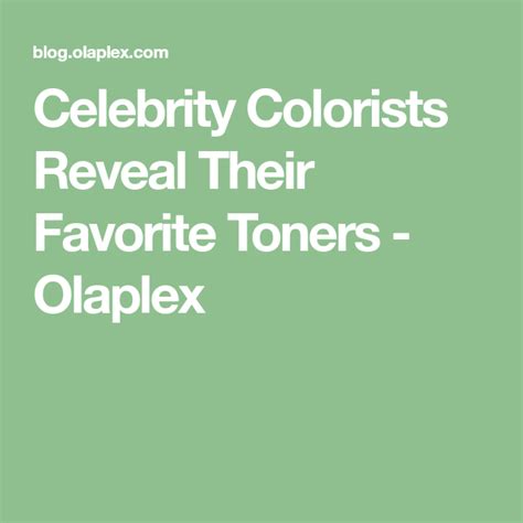 Celebrity Colorists Reveal Their Favorite Toners Toners Colourist