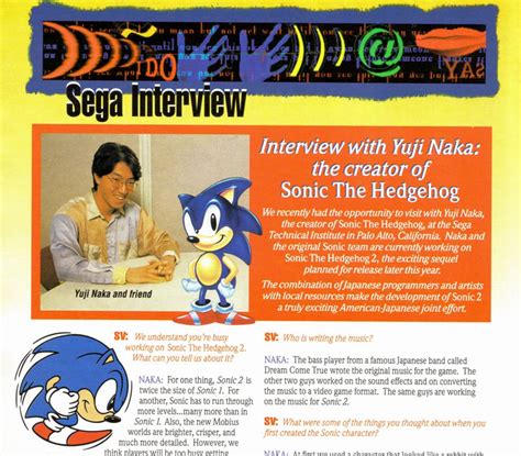 8 Bit City Interview With Yuji Naka The Creator Of Sonic The Hedgehog