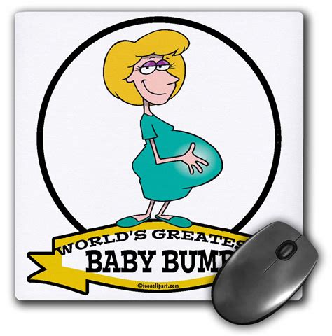 3drose Funny Worlds Greatest Baby Bump Women Pregnancy Humor Cartoon