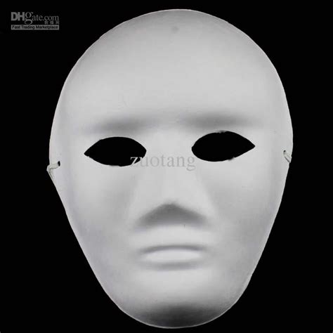 Cheap Paper Pulp Plain White Full Face Masks For Men Women Unpainted