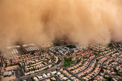 Wall Of Dust Monsoon Activity Kicks Dust And Rain Into Phoenix Area In