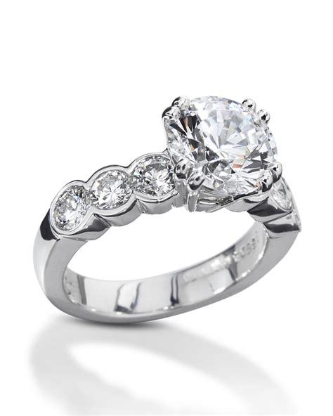 Bezel Set Diamond Engagement Ring Turgeon Raine
