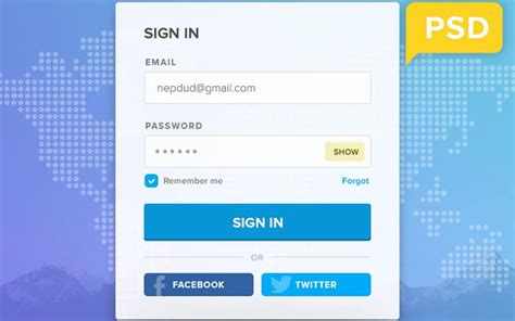 Beautiful Free Web Form Psd Templates