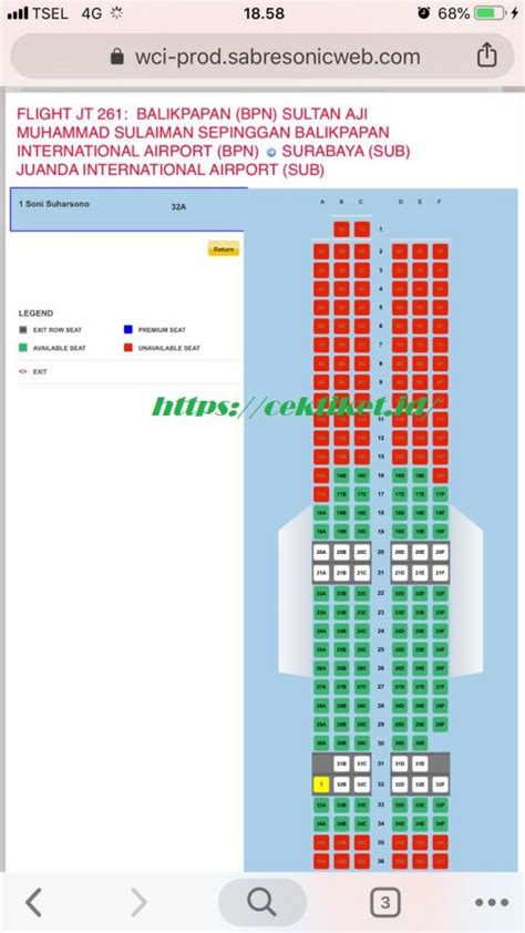 Pilih Kursi Lion Air Cek Tiket
