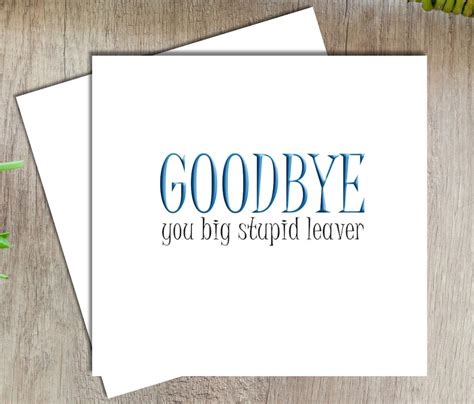 Sorry Youre Leaving Card Funny Leaving Card Good Luck Etsy Uk