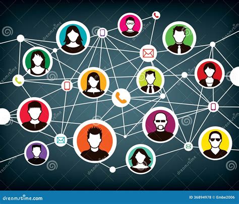 Communication Network People Stock Vector Illustration Of