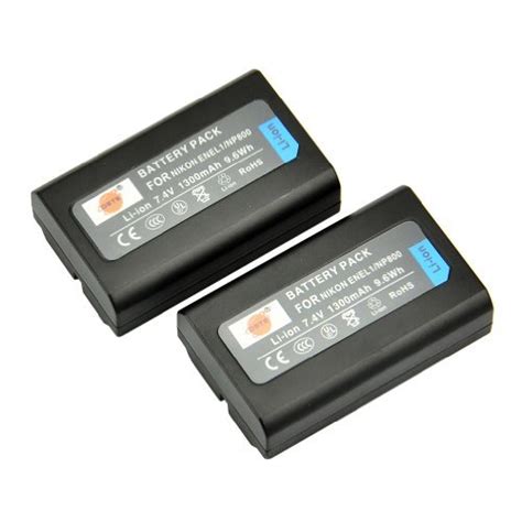 Powerextra 2 Pack Replacement Battery And Charger For Nikon En El1 And Nikon Cooipix 4300 4500