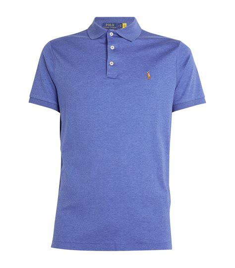 Mens Polo Ralph Lauren Navy Pima Cotton Polo Shirt Harrods Uk