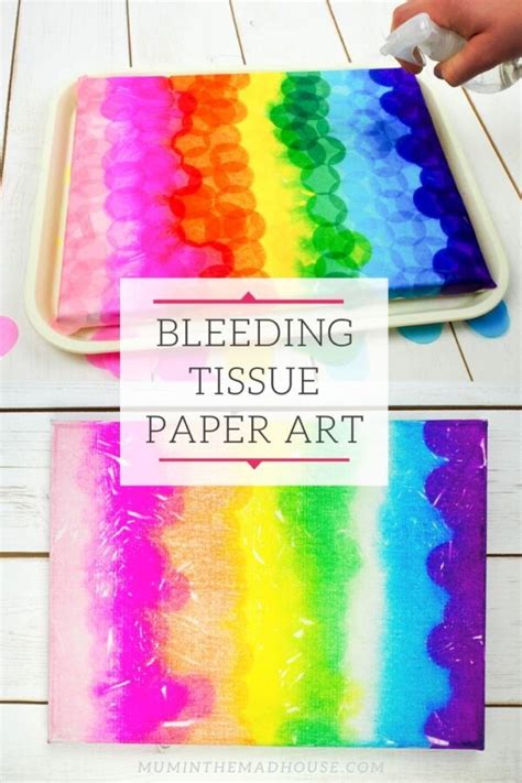 Bleeding Tissue Paper Canvas Art Mum In The Madhouse