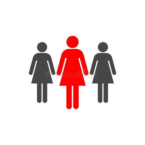 Group Of Three Women Icon Stock Vector Illustration Of Company 99198215