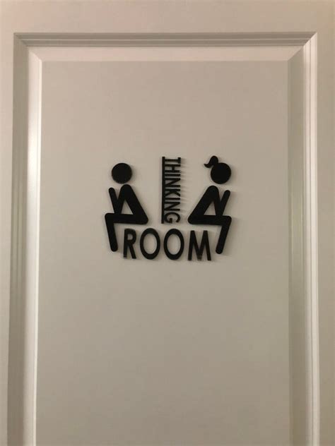 Funny Bathroom Sign Restroom Sign Unique Decor Bathroom Humor Bathroom Decor Man Woman