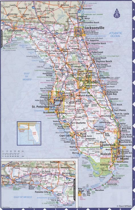 Map Of Florida State With Highwaysroadscitiescounties Florida Map Image