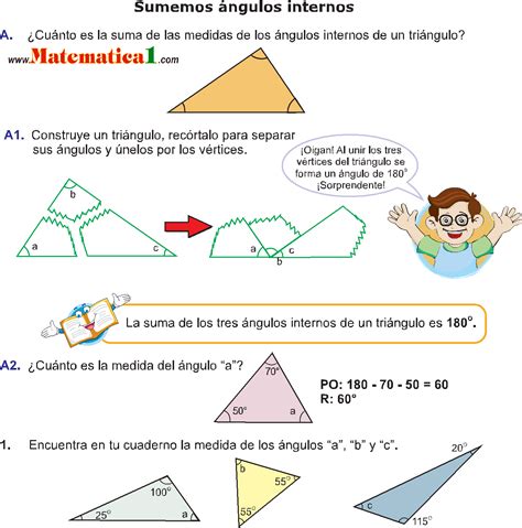 Los Ángulos Ejemplos Resueltos De GeometrÍa De Quinto De Primaria En