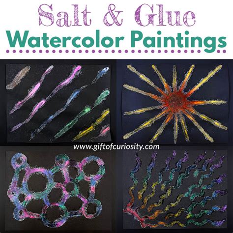 Salt And Glue Watercolor Paintings T Of Curiosity