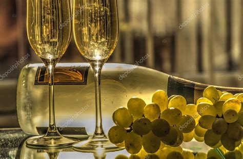 Champagne And Grapes Stock Photo By ©andrzejsowa 72697315