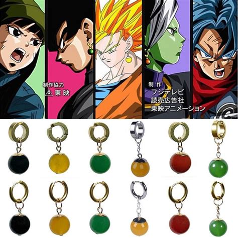 This fusion was achieved by the use of potara earrings. Super Dragon Ball Z Vegetto Potara Black Son Goku Cosplay ...
