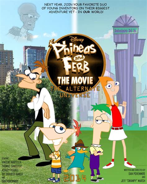 phineas and ferb 2014 movie fan made poster by guitarkain desenhos admiravel chip novo