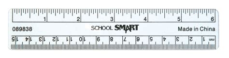 School Smart Plastic Ruler Flexible 6 In L Clear