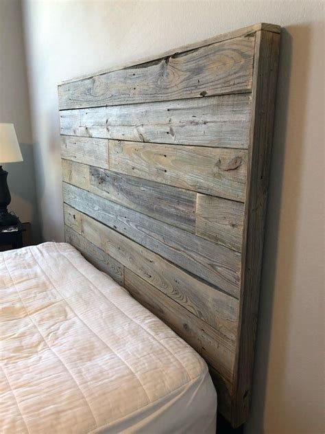 rustic reclaimed queen headboard other sizes available etsy diy wood headboard pallet