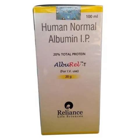 human normal albumin injection 20 100 ml reliance life science at rs 15000 vial in bengaluru