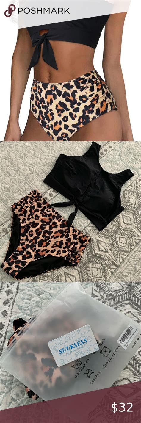 New High Waist Leopard Bikini Bikinis Leopard Bikini Clothes Design
