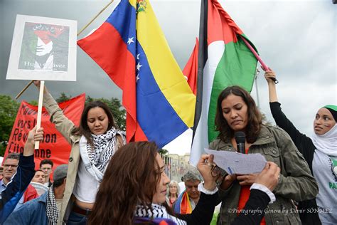 Manifestation en solidarité avec les victimes de l'attaque israélienne contre les civils à Gaza ...