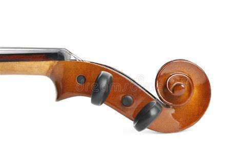 Beautiful Classic Violin Isolated Closeup Musical Instrument Stock