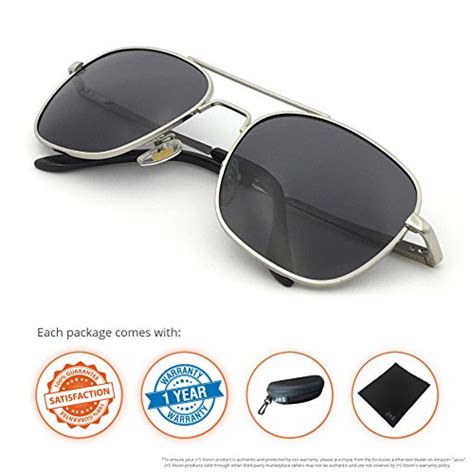 J S Premium Military Style Classic Aviator Sunglasses Polarized 100 Uv Protection Medium