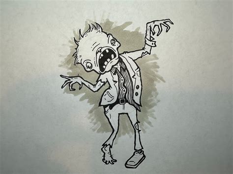 Zombie Doodle By Dan Holmoe On Dribbble