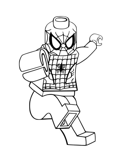 Coloring Pages Lego Spider Man 35 Pcs Download Or Print For Free 3450