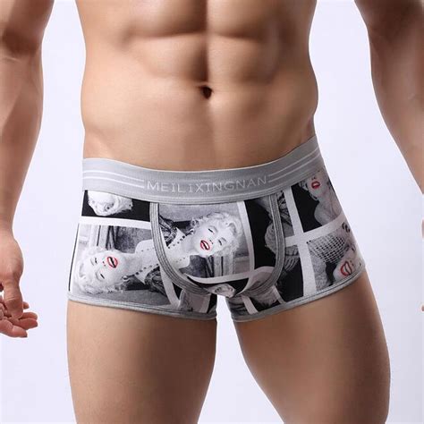 Sexy Girl Print Brand Model U Convex Men Underwear Boxer Shorts Male