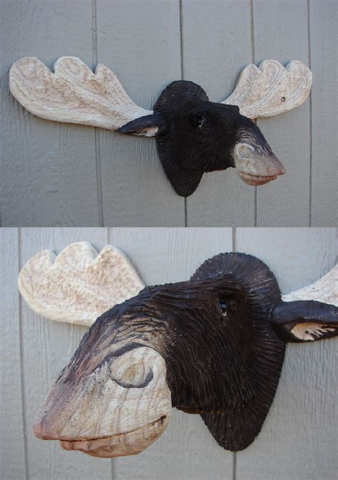 Check spelling or type a new query. Hand Carved Wood Moose Head Wall Mount Holmgren - Moose-R-Us.Com Log Cabin Decor
