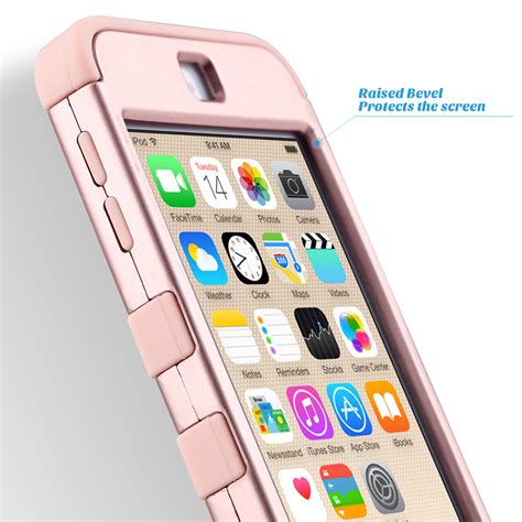 For Ipod Touch 56th Gen Hybrid Rubber Gel Pc Shockproof Armor Impact