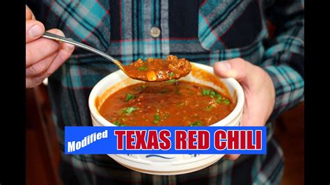 This texas chili recipe is authentic, meaty, just the right amount of spicy, and not a chili bean in sight. World's-Best Texas Red Chili - WITH BEANS!!!! - YouTube
