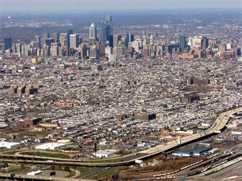Philadelphia Pennsylvania Cityscape Aerial View Stock Image Image Of