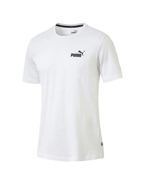 Puma Herren T Shirt Essential Small Logo Weiß
