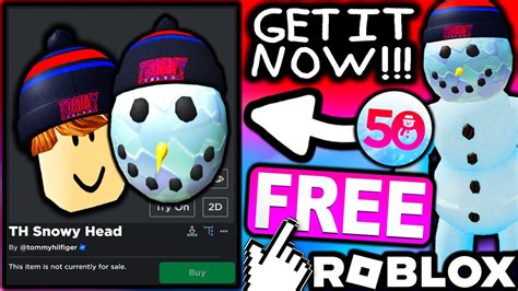 Free Accessories How To Get Th Snowy Head And Beanie Roblox Tommy Play