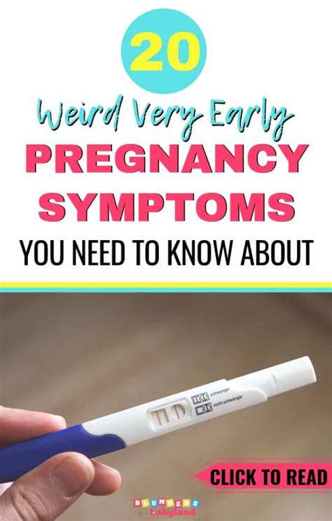 20 Weird Very Early Pregnancy Symptoms You Need To Know About 1