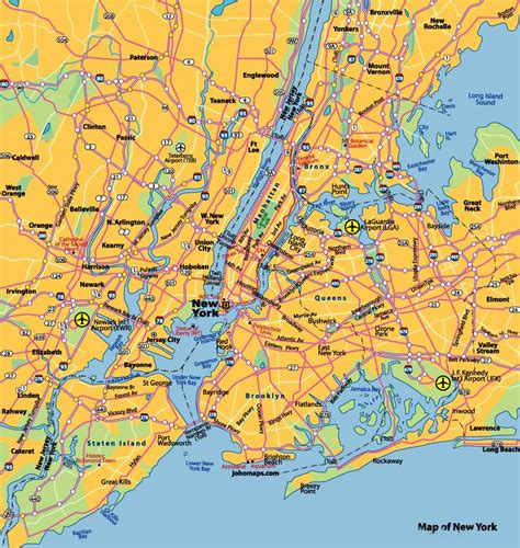 Stadtplan Von New York Detaillierte Gedruckte Karten Von New York