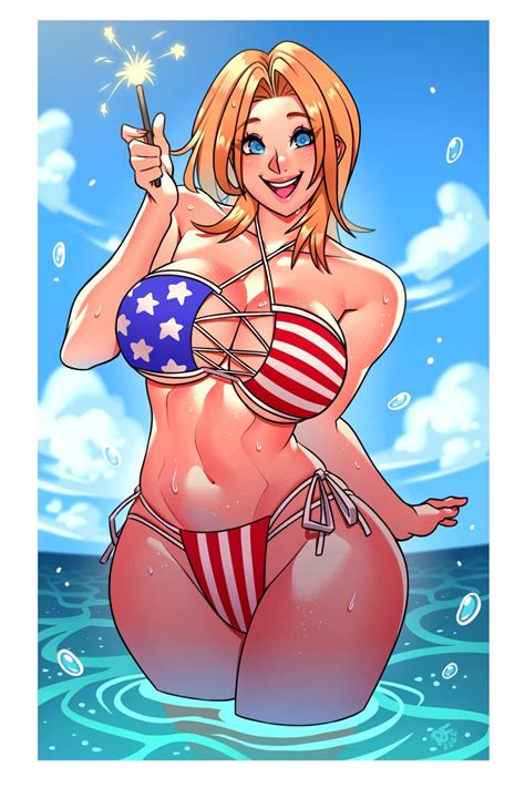 Rule 34 1girls 4th Of July American Flag American Flag Bikini Big Breasts Bikini Breasts Dead