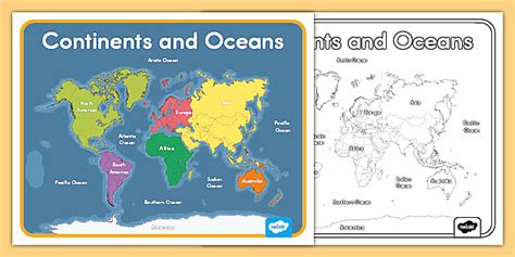 Continents And Oceans Map Lesson Plan