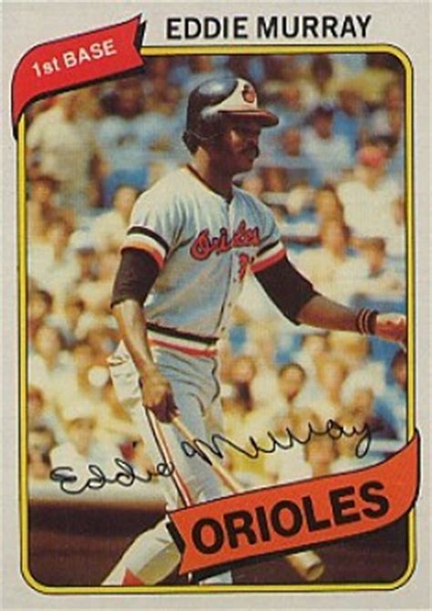 The eddie murray rookie card is one of the most iconic baseball cards of the 1970's. 1980 Topps Eddie Murray #160 Baseball Card Value Price Guide