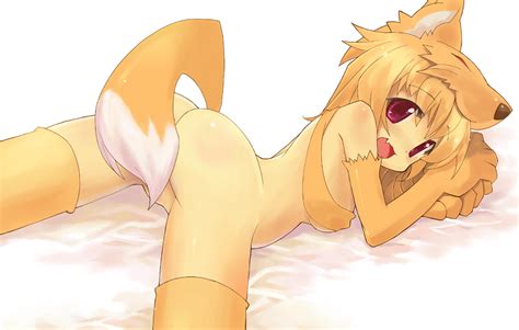 Rule 34 Animal Ears Blonde Hair Bottomless Breasts Censored